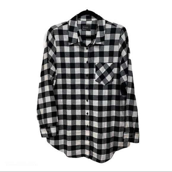 free press Other - Free Press Black Buffalo Plaid Flannel Nightshirt